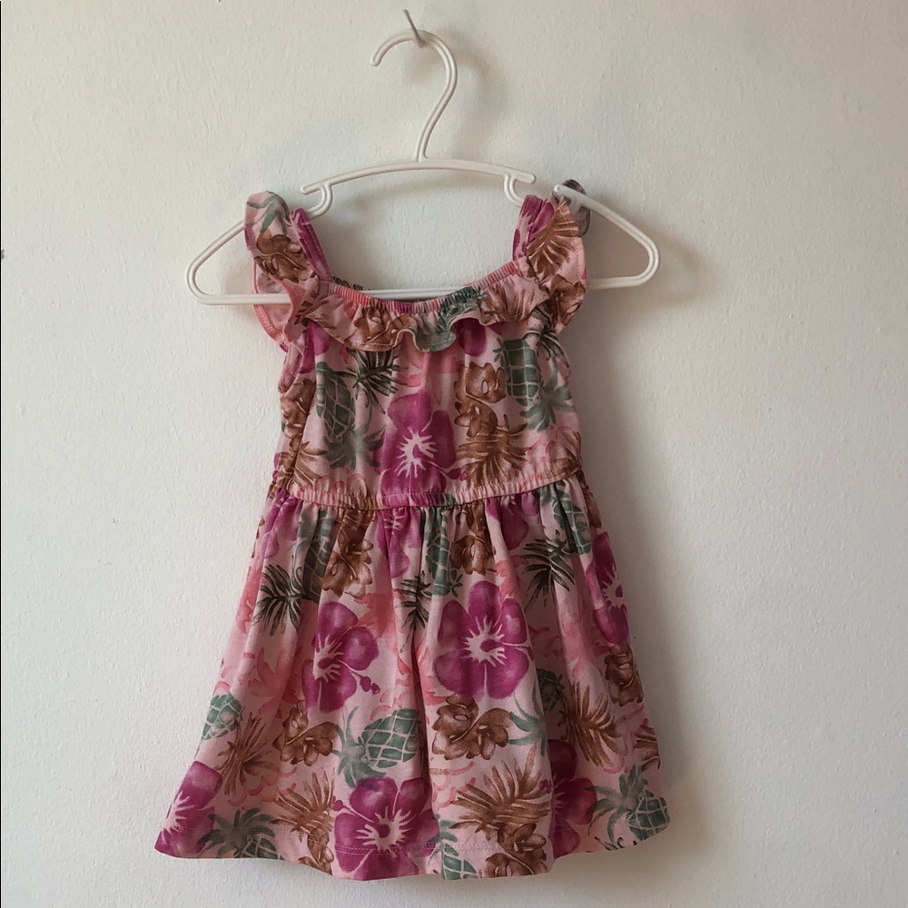 Carter's Pink Floral Ruffle Strap Summer Sundress